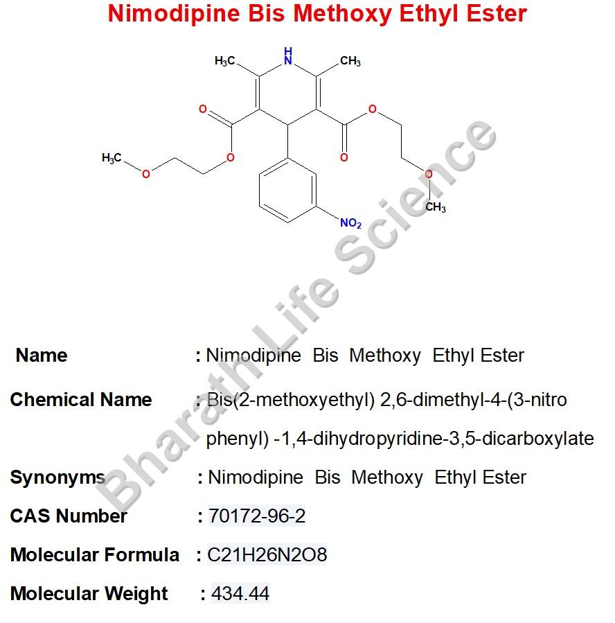 Nimodipine  Bis  Methoxy  Ethyl Ester